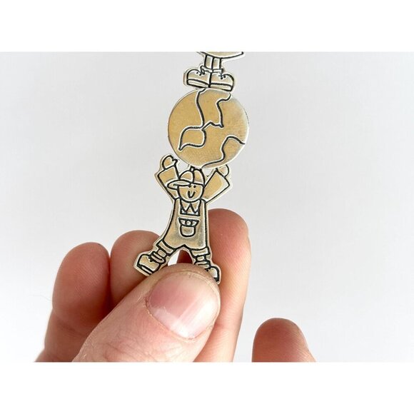 Sterling Silver "Save the Children" Vintage EFS Signed Taxco Mexican Brooch - Picture 10 of 10